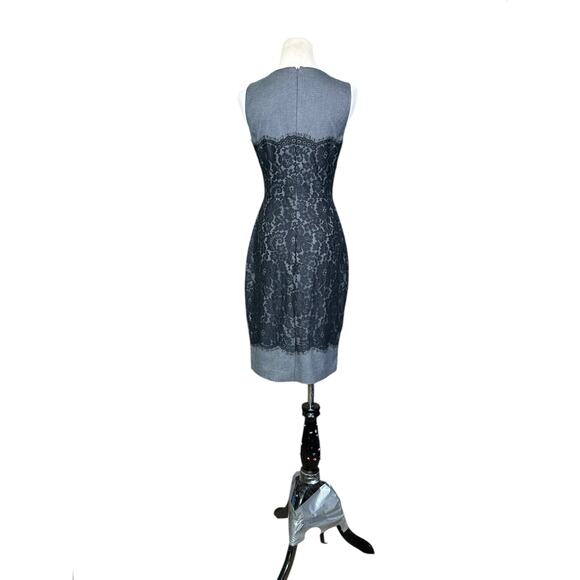 Banana Republic gray black lace overlay sheath dress size 0 - Picture 11 of 11